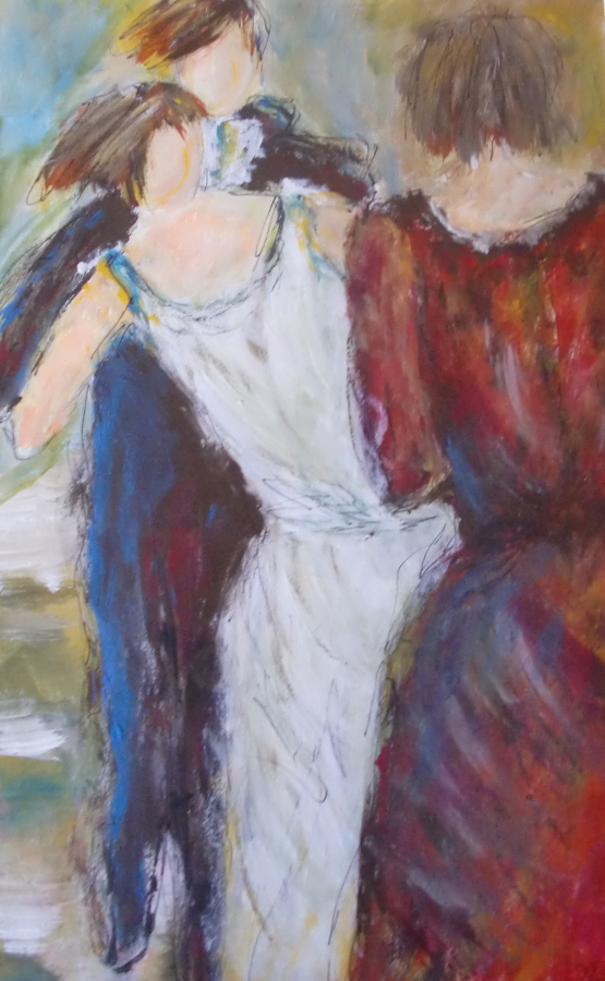 Bild 14: Figuren und Spachteltechnik - Doris Färber - Wiesbaden